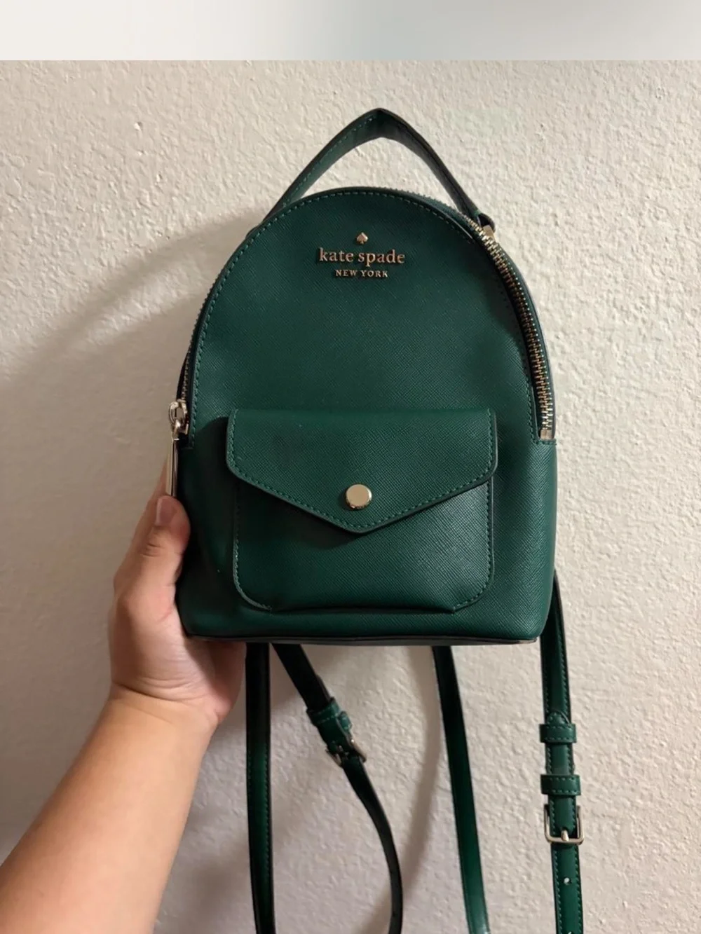kate spade emerald green mini backpack